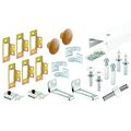 Bi-fold Closet Door Track Kit 72 In Length Steel Hardware For Installation Or Repair White Finish Model 161797 
