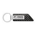 Ipick Image Made For Ford F-150 Lightning Carbon Fiber Texture Black Leather Strap Key Chain