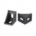 2set Inside Corner Bracket Gusset Kits 35x35x29mm 3030 Angle Connector For Series Aluminum Profile Black 4 X Square Nuts Hex 