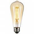 Satco S9579 04 St19 Vintage Style Led Filament Light Bulb 6 5w 2000k 4-pack
