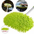 3x 2 In 1 Car Wash Mop Mitt With Long Handle Chenille Microfiber Dust Brush 24-46in