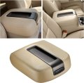Center Console Lid Armrest Cover Replacement Microfiber Leather Light Cashmere Tan For Chevy Silverado Tahoe Suburban Avalanche 
