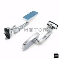 2 X Cnc Machined Aluminum Anti-glare Glass Motorbike Rearview Mirrors 6mm Thread