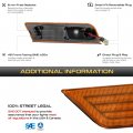 Vipmotoz Full Led Strip Front Side Marker Lights Fender Parking Lamps Compatible With 2010-2013 Ford Transit Connect Chrome