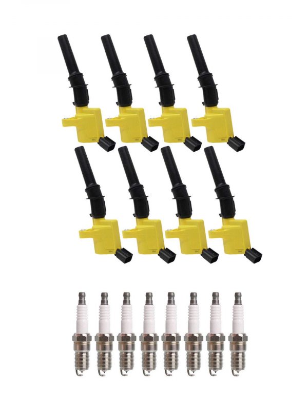 Heavy Duty Ignition Coil Pack And Platinum Spark Plug Set Of 8 Ford 4 6l For 1997 Mustang 1999 2000 Expedition F 150 Dg508