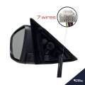 Spieg Ni1320287 Driver Side Mirror Replacement For Nissan Rogue 2017-2019 Power Adjusted Heated W Turn Signal Paintable Black