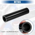 Uxcell 1 Id 6 Length 4-ply Reinforced High Temp Straight Coupler Silicone Reducer Hose Black For Car Intercooler Intake Piping