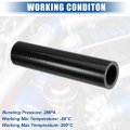 Uxcell 1 Id 6 Length 4-ply Reinforced High Temp Straight Coupler Silicone Reducer Hose Black For Car Intercooler Intake Piping