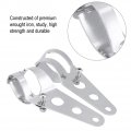 Motorcycle Headlight Bracket Motorcycle 1 Pair Stainless Steel Universal Mount Stand Support Silver