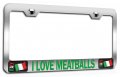 I Love Meatballs Italian Italy Chrome Metal License Plate Frame Tag Holder K59 