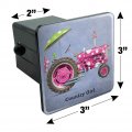 Farm Tractor Country Girl Pink Polka Dot Farming Tow Trailer Hitch Cover Plug Insert