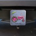 Farm Tractor Country Girl Pink Polka Dot Farming Tow Trailer Hitch Cover Plug Insert