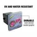 Farm Tractor Country Girl Pink Polka Dot Farming Tow Trailer Hitch Cover Plug Insert