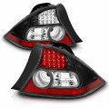 Amerilite 2 Door L E D Taillights Black For Honda Civic Passenger And Driver Side
