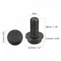 Uxcell Metric M14x30mm Hex Flange Bolts 2pcs 10 9 Grade Carbon Steel Hexagon Head Screws