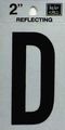 Hy-ko Rv-25 D 2 Black Vinyl Self-stick Reflective Letter 