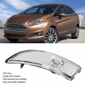 Qiilu Car Door Wing Mirror Indicator Lens Clear Fits For Ford Fiesta Mk7 Mk7 5 2009-2017 Left Side