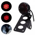 Motorcycle Tail Lights With Side License Plate Bracket Brake Integrated Stop Light Waterproof Aluminum Universal 12v For