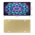 License Plate Covers Dot Mandala Flower Blue And Purple Boho Chic Bohemian Cosmic Love Retro Floral Custom Personalized Fronts