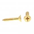 Prime-line Wood Screw Flat Head Phillips 10 X 1 In Solid Brass Pack Of 25