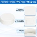 5pcs 2 Inch Pt Female Thread Pvc Pipe Fitting Cap Cleanout Water Drain End Caps Plug Socket Fittings With Gasket For Heater