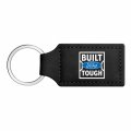 Ford Built Tough Rectangular Black Faux Leather Key Chain Official Licensed Automotive Accessory 3 75 In X 1 25