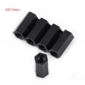 100pcs Black Nylon Spacers Pa66 M3 Female X Hex Threaded Spacer Standoff Hardware M3x10