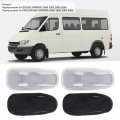 Marker Lamp Cover 2pcs Side Turn Signal Light Lens With Gaskets Replacement For Dodge Sprinter 2500 3500 2003a 2006 White