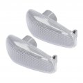 Marker Lamp Cover 2pcs Side Turn Signal Light Lens With Gaskets Replacement For Dodge Sprinter 2500 3500 2003a 2006 White