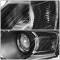 Auto Dynasty Black Housing Clear Corner Projector Headlight Lamps Tool Kit For Vw Passat 06-10 