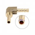 X Autohaux 4mm Brass Barb Elbow 90 Degree Male Thread Connector For Car Air Water Gas Oil 5pcs