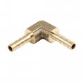 X Autohaux 4mm Brass Barb Elbow 90 Degree Male Thread Connector For Car Air Water Gas Oil 5pcs