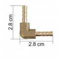 X Autohaux 4mm Brass Barb Elbow 90 Degree Male Thread Connector For Car Air Water Gas Oil 5pcs