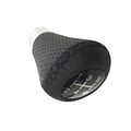 5 Speed Gear Shift Knob Universal Pu Leather Cross Stitch Manual Or Automatic Shifter Head Black