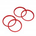 Qiilu Ac Vent Ring Outer Cover 4pcs Air Red Decorative Aluminum Alloy Replacement For Mazda Mxa 5 2009a 2015