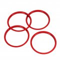 Qiilu Ac Vent Ring Outer Cover 4pcs Air Red Decorative Aluminum Alloy Replacement For Mazda Mxa 5 2009a 2015