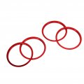 Qiilu Ac Vent Ring Outer Cover 4pcs Air Red Decorative Aluminum Alloy Replacement For Mazda Mxa 5 2009a 2015
