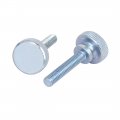 Uxcell M6x30mm Flat Knurled Head Fully Threaded Thumb Screws Bolts Fastener 4pcs