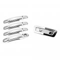 Sizver Chrome Door Handle Tailgate Covers For 2009-2014 Chevrolet Traverse Without Camera Hole 