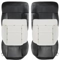 6pcs Driver Passenger Bottom Lean Back Both Side Foam Cushion Black Leather For Ford F-150 Lariat Xl Xlt Stx 2005 2006 2007 