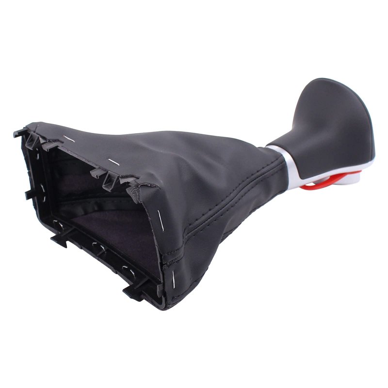 Chrome Automatic Gear Shift Knob Shifter With Gaiter Leather Dustproof Boot Cover Assembly