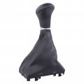 Chrome Automatic Gear Shift Knob Shifter With Gaiter Leather Dustproof Boot Cover Assembly 