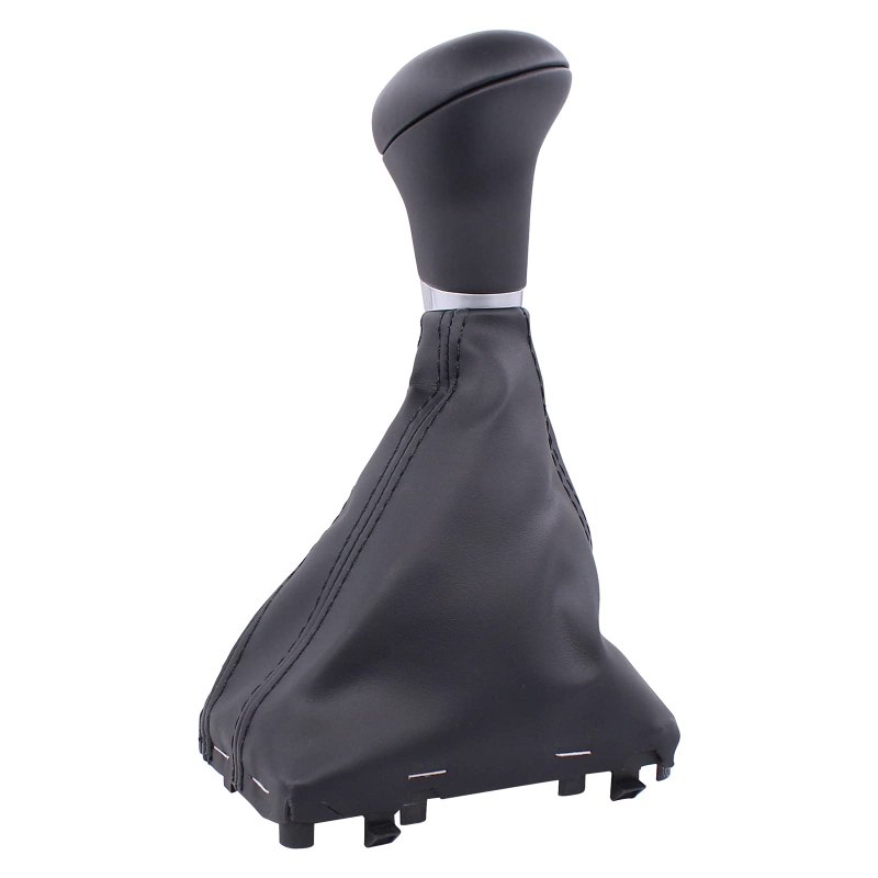 Chrome Automatic Gear Shift Knob Shifter With Gaiter Leather Dustproof Boot Cover Assembly