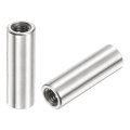 12pcs M5 Round Connector Nuts 304 Stainless Steel Coupling 25mm 0 98in Length Sleeve Rod Bar Stud Nut For Bracket M5x25x8mm 