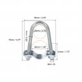 Uxcell Round U-bolts Pipe Clamp 6pcs Fit 3 4 20mm To 1-1 32mm Double Buckle For Greenhouse Awning Frames Antenna Mast