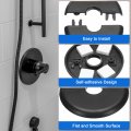 Uxcell 4pcs Wall Split Flange 95mm 3 7 Od Escutcheon Plate Abs Round Self-adhesive Plumbing Cover Plates For3mm 1 3 Dia Water