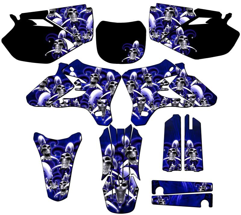 2003-2004 Yz 250 F 4-stroke Jester Blue Senge Graphics Complete Kit For Yamaha