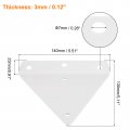 Uxcell Shelf Brackets 6pcs 140mm Stainless Steel Invisible Triangle Bracket With Screws Wall Mounted Floating Supporter For