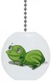 Frog Gazing Solid Ceramic Fan Pull 