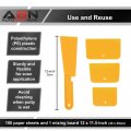 Abn Body Shop Mix Boards Kit Plastic Scraper And 100pc Filler Mixing Board For Filling Scratches
